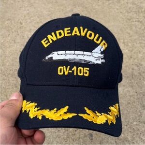 Endeavour OV-105 Black Cap with Yellow Embroidery